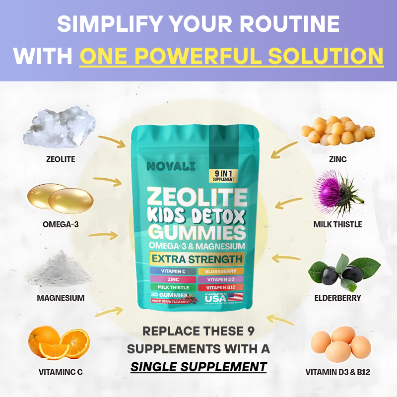 NOVALI - Kids Gut Detox & Multivitamin Gummies