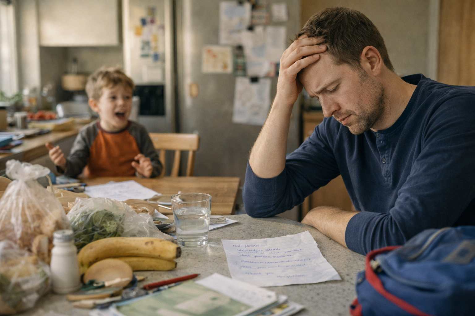 Parent Struggling / Messy Kitchen