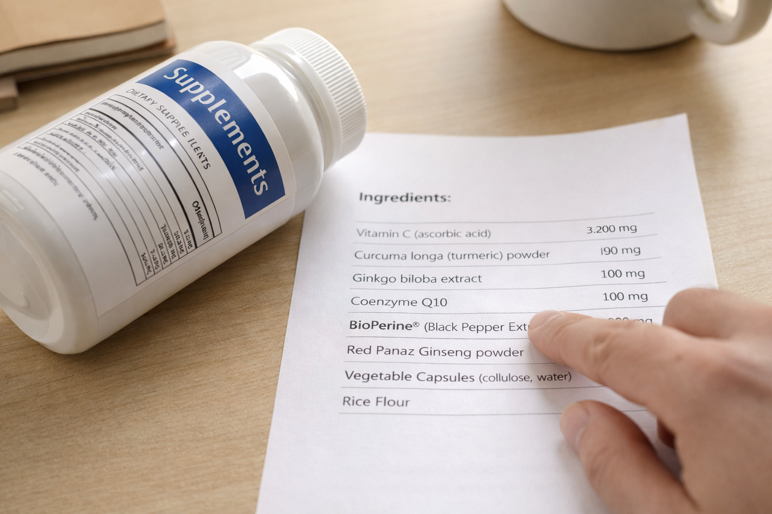 Ingredient List/Bottle Back