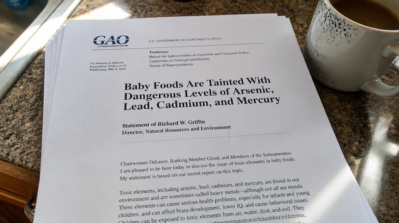 Congressional report on baby food heavy metals